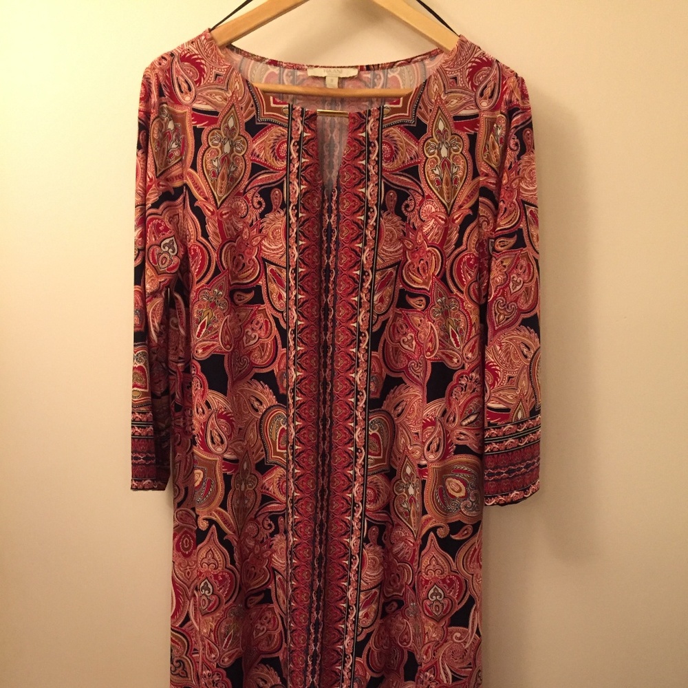 HAANI 1X Red Gold Black Dress NEW